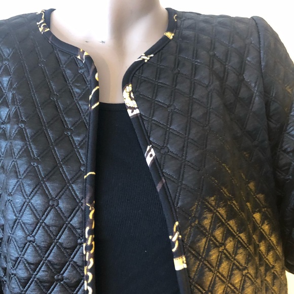 Black Quilted Long Jacket Duster - Picture 3 of 10